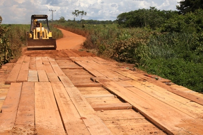 Revitalizada Ponte do Rio Porcão na Estrada W-50 em Matupá