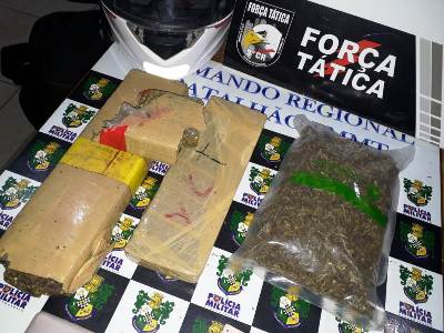 Polícia apreende 2 kg de drogas em Alta Floresta