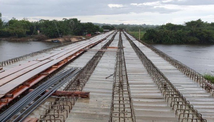 Obras de Construção da Ponte do Rio Braço Norte são retoamadas