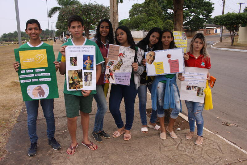 Estudantes mobilizados pela prevenção ao suicídio