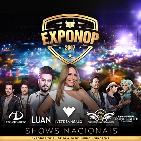 Exponop começa esta noite; governador faz abertura oficial e 1º show é com Luan Santana
