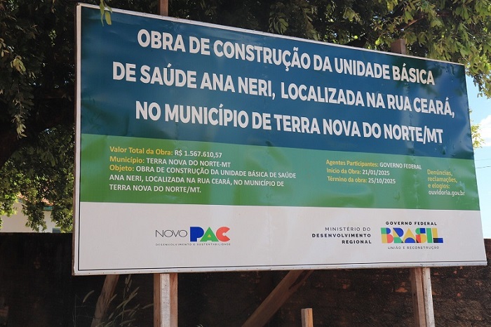 Tem início obra de construção da nova UBS Ana Nery em Terra Nova