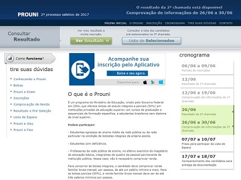 MEC divulga nova chamada do Prouni do 2º semestre de 2017