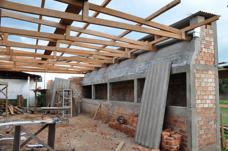 Obras de construção de Churrasqueiras e Casa de Carne no Clube Tia Celina