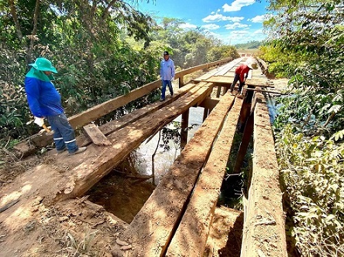 Começa revitalização da Ponte do Rio Peixotinho na Gleba Padovani