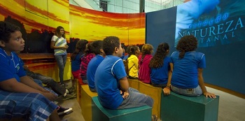 OnÃ§a-pintada Ã© tema de exposiÃ§Ã£o interativa no Pantanal